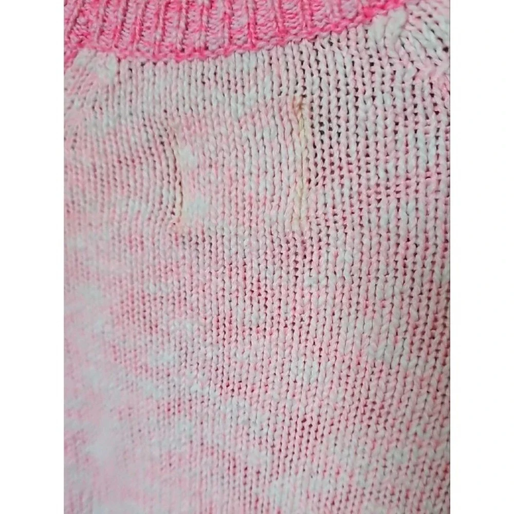 Justice Girls Pink Rhinestone Exclamation Point Raglan Knit Sweater Size 20